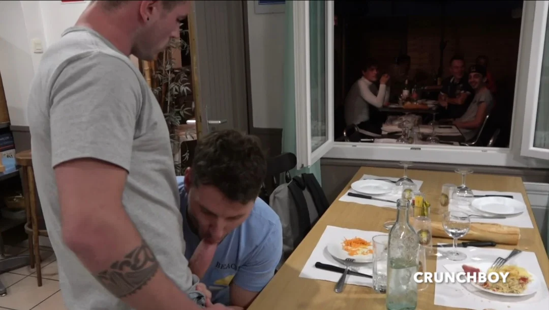 CRB StraightguygetsfuckedinarestaurantinBordeauxinfrontofeveryone ApoloAdri JohnnyCarreto