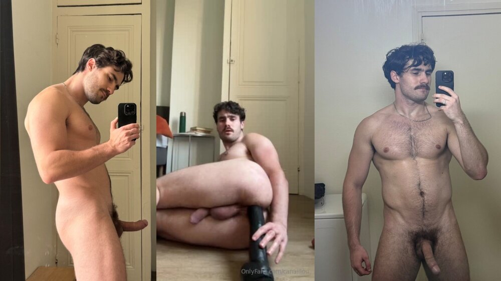 Canaillou destroy his pussy with a dildo